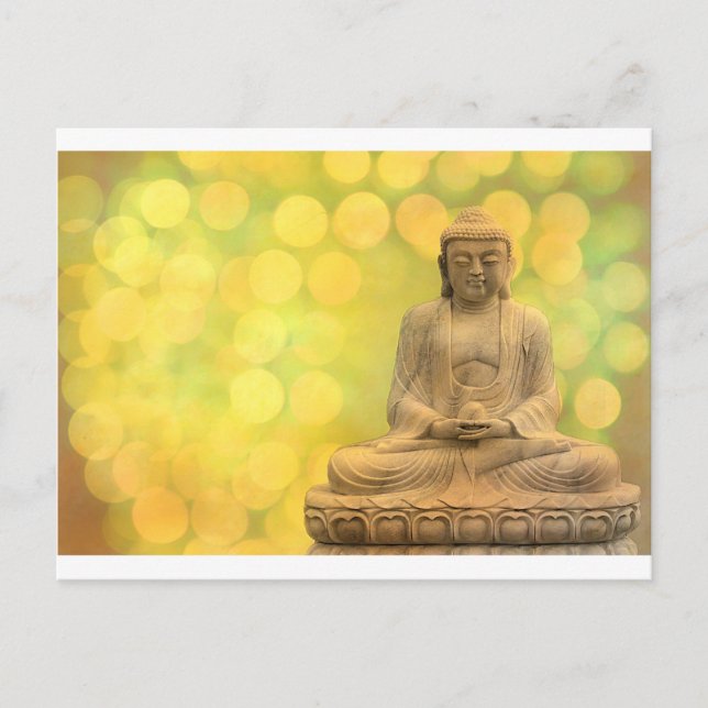 Carte Postale bouddha (jaune) (Devant)