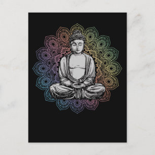 Carte Postale Bouddha Mandala Yoga Bouddhisme spirituel