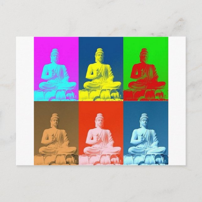 Carte Postale Bouddha Pop Art Style (Devant)