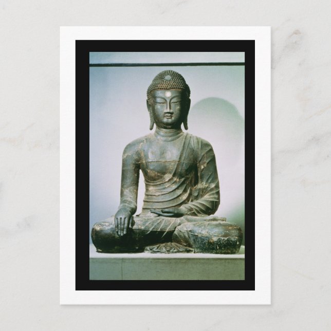 Carte Postale Bouddha Sakyamuni assis de Ch'ungung-ni (fer) (Devant)