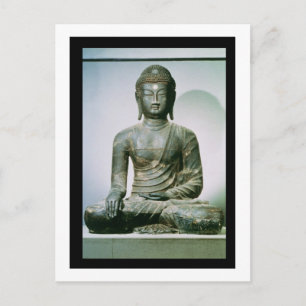 Carte Postale Bouddha Sakyamuni assis de Ch'ungung-ni (fer)