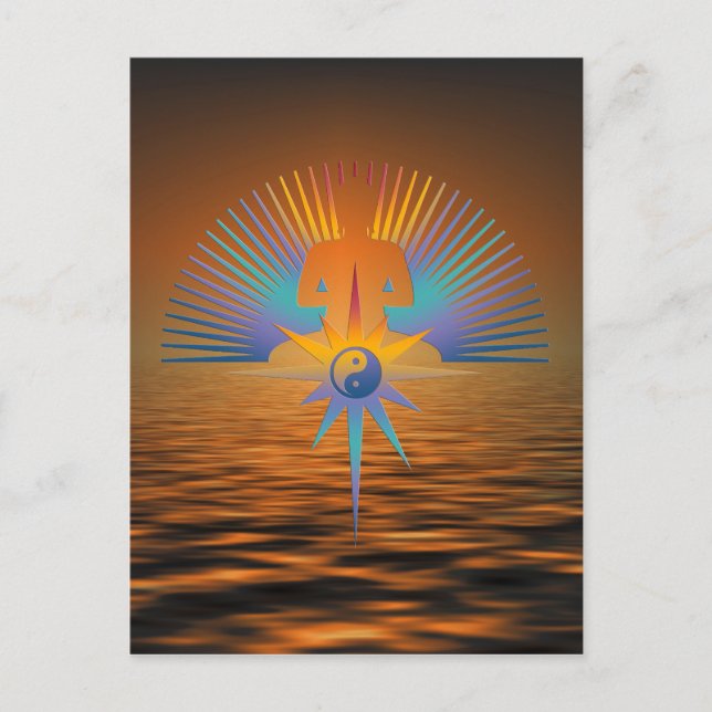 Carte Postale Bouddha Star 3D (Devant)
