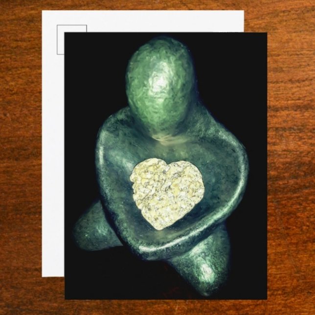 Carte Postale Bouddha tenant le Cœur de Pierre (Créateur téléchargé)