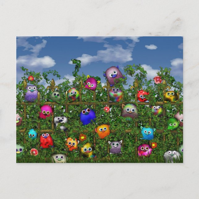 Carte Postale Bouddles par la clôture (Devant)