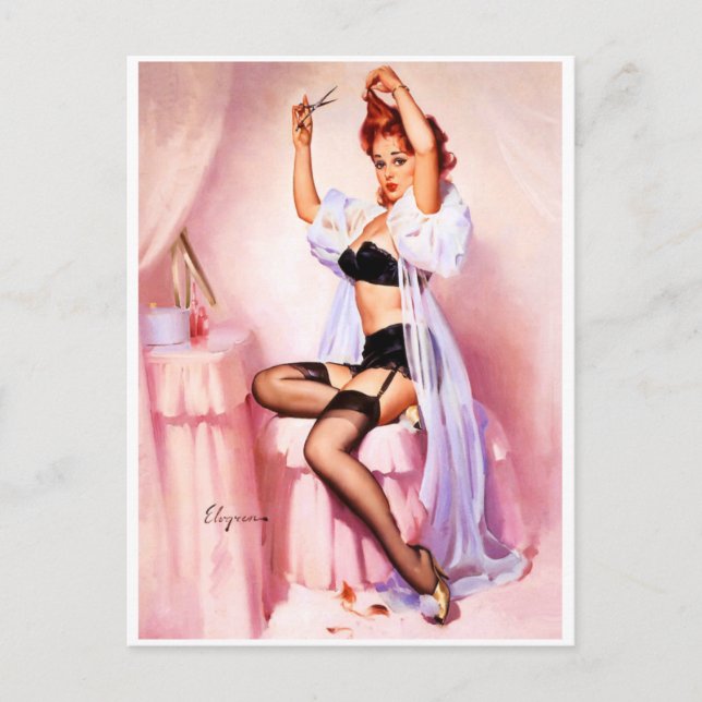 Carte Postale Boudoir Pin Up (Devant)
