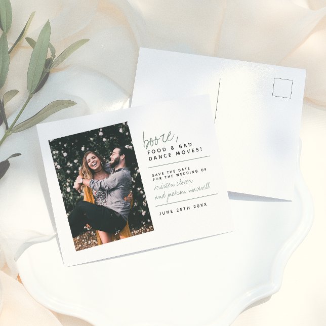 Carte Postale Boue verte en ardoise Nourriture et mauvaise danse (Créateur téléchargé)