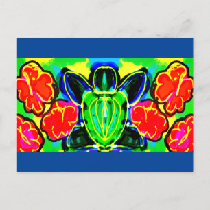 Carte Postale Bougie à la colonne de la tortue de mer