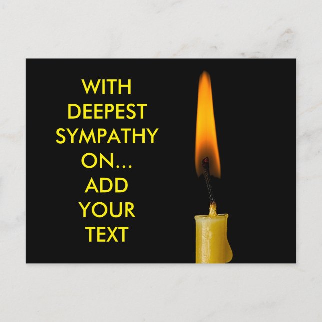 Carte Postale Bougie Brûlante Et Votre Texte Ver. 2 (Devant)