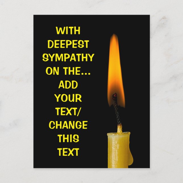 Carte Postale Bougie Brûlante Et Votre Texte Ver. 2 (Devant)