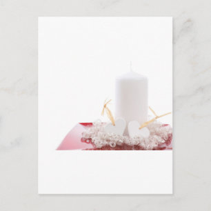 Carte Postale Bougie & Cœurs