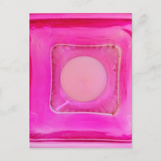 Carte Postale Bougie, Sweet Rose Love Lumière aux chandelles (Devant)