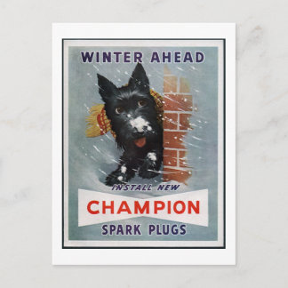 Carte Postale Bougies Champion vintages et publicité