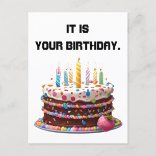 Carte Postale Bougies de gâteau d'anniversaire personnalisées Cé