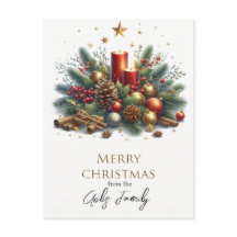 Bougies de Noël rétro et fêtes dorées