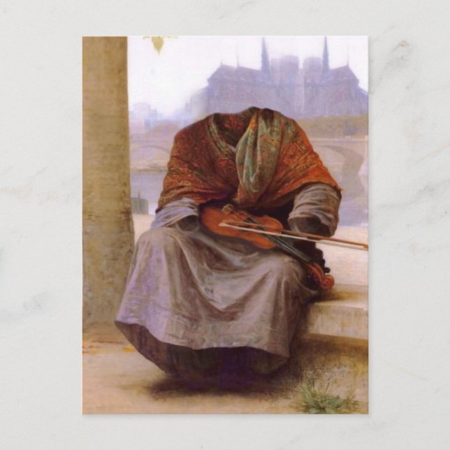 Carte Postale Bouguereau Bohémien invisible (Devant)