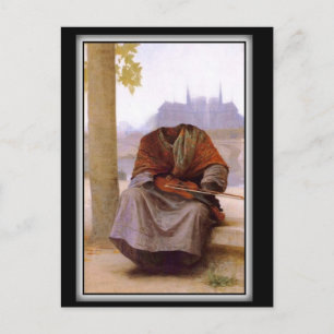 Carte Postale Bouguereau Bohémien invisible
