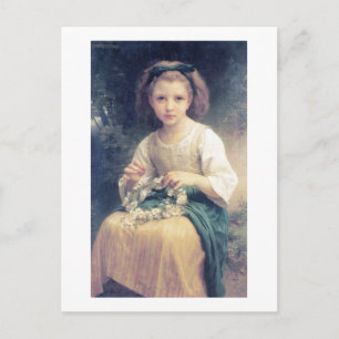 Carte Postale Bouguereau - Enfant Tressant une Couronne