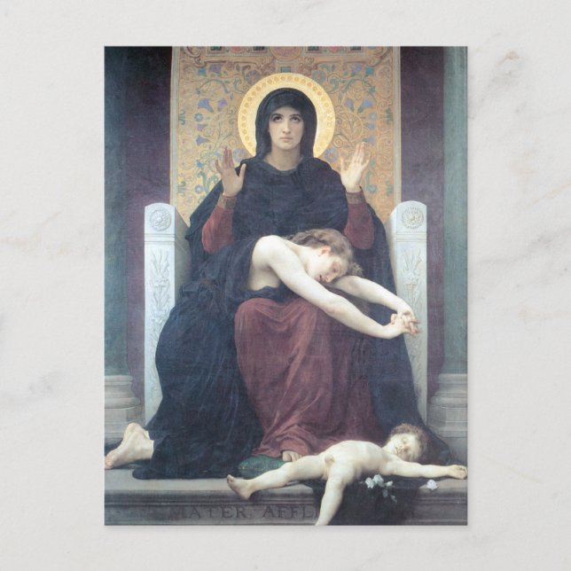 Carte Postale Bouguereau - Vierge Consolatrice (Devant)