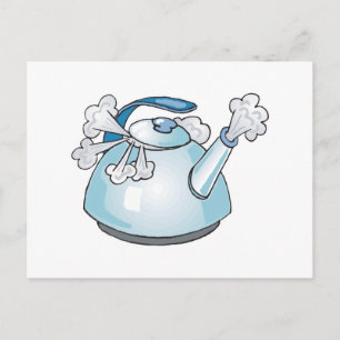 Carte Postale bouilloire à thé vapeur