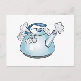 Carte Postale bouilloire à thé vapeur