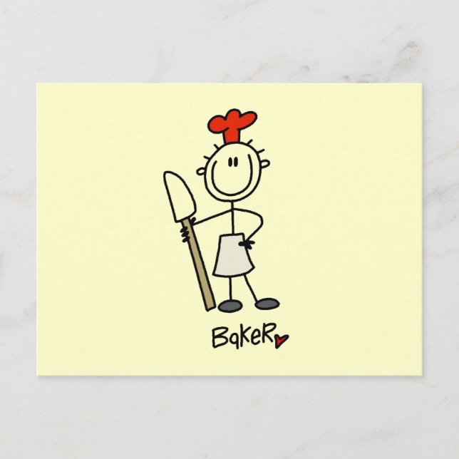 Carte Postale Boulanger avec Racloir (Devant)