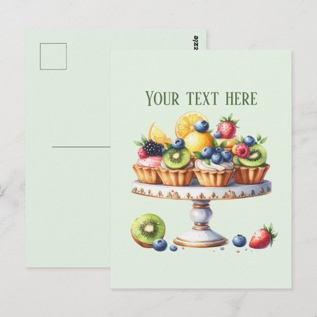 Carte Postale boulangerie ajouter un message nom de l'entreprise (Devant / Derrière)