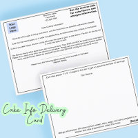 Boulangerie Business Cake Delivery Card pour le si