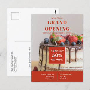 Carte Postale Boulangerie de gâteaux Petite entreprise Grande ou