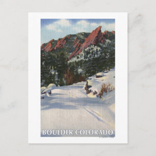Carte Postale Boulder, Colorado - Flatirons en hiver