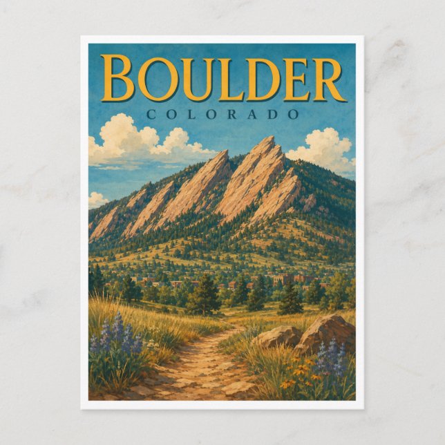 Carte Postale Boulder Colorado Flatirons GeoSaga (Devant)