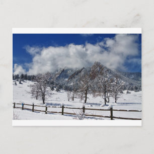 Carte Postale Boulder Colorado Flatirons paysage neigeux Vue