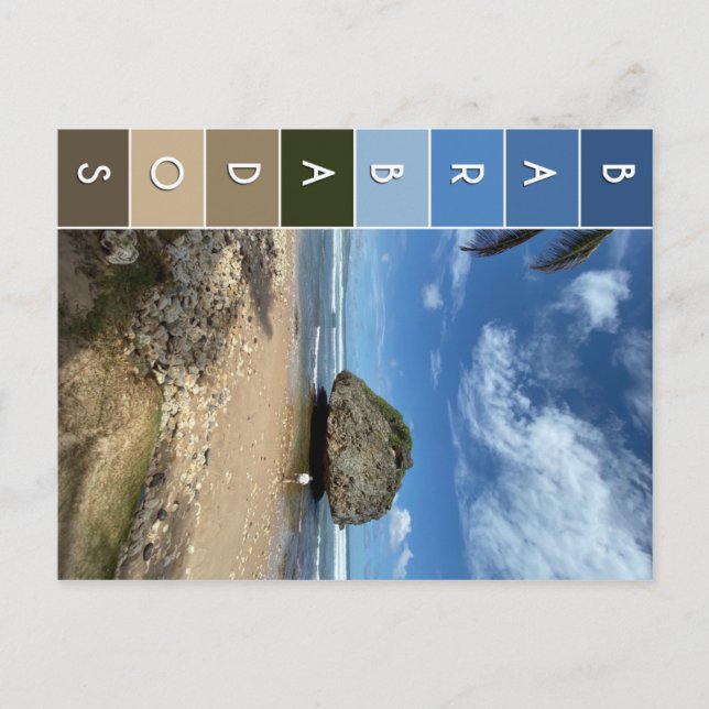 Carte Postale Boulder de corail - Bathsheba, Barbade (Devant)