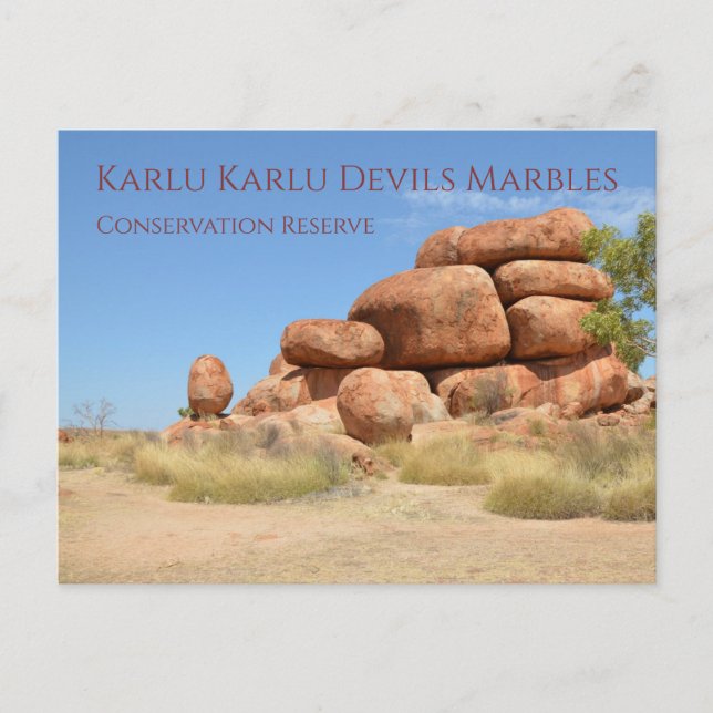 Carte Postale Boulders ronds, Karlu Karlu, Devils Marbles (Devant)