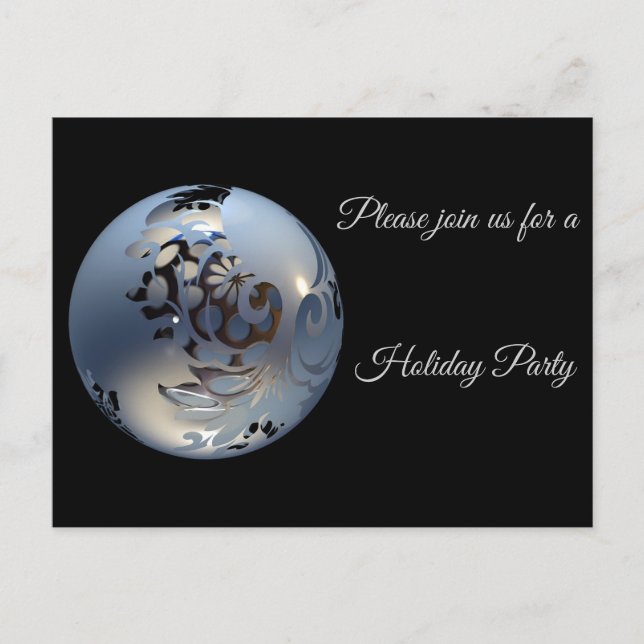 Carte Postale Boule d'argent pour une soirée magique (Devant)
