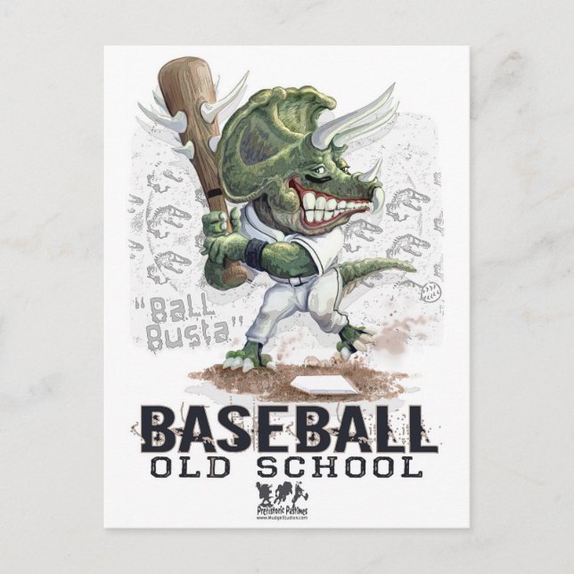 Carte Postale Boule de baseball de Dinosaur Busta Gear (Devant)
