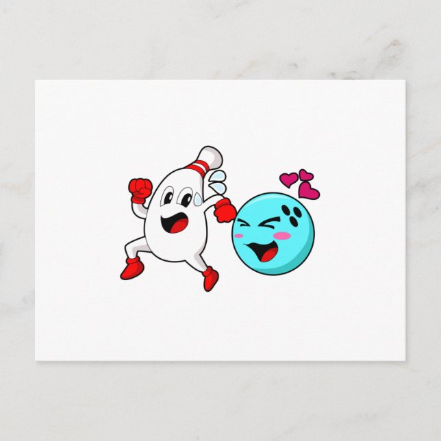 Carte Postale Boule de quille Boule de bowling (Devant)