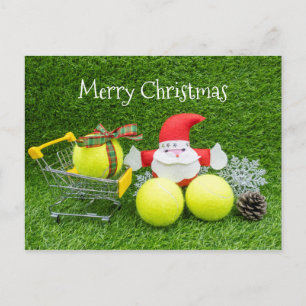 Carte Postale Boule de tennis avec le Noël du Père Noël