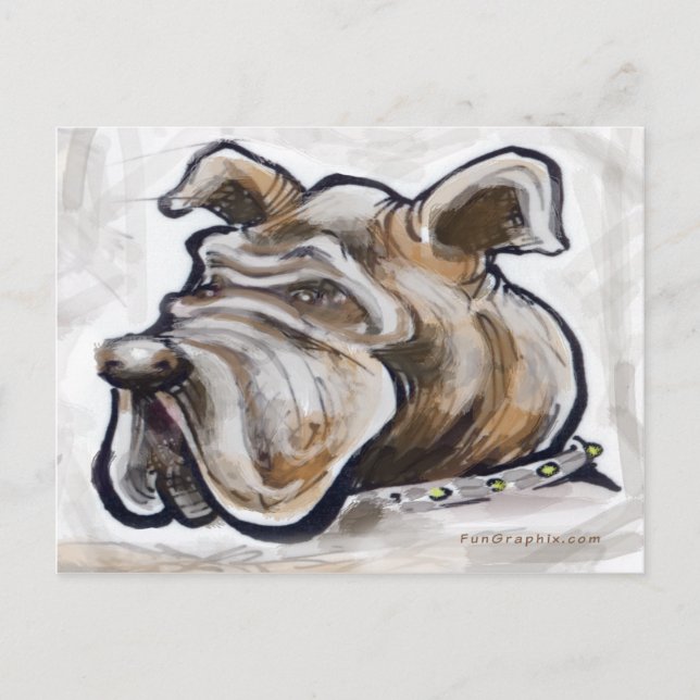 Carte Postale Bouledogue (Devant)