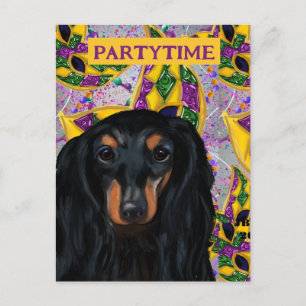 Carte Postale Bouledogue allemand, plus précisément Dachshund ou