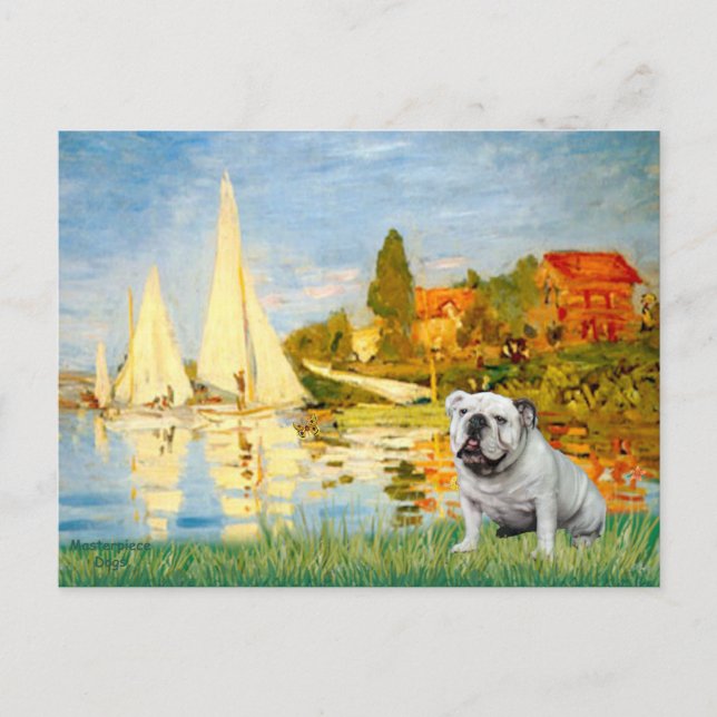 Carte Postale Bouledogue anglais 9 - Voiliers 2 (Devant)