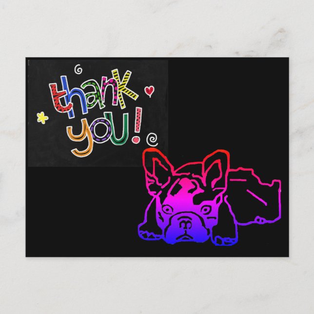 Carte Postale Bouledogue français (Devant)