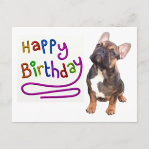 Carte Postale Bouledogue français Anniversaire Bouledogue frança