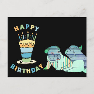 Carte Postale Bouledogue français Anniversaire Bouledogue frança