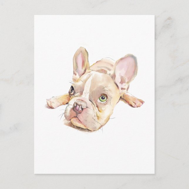 Carte postale Bouledogue Français, Cadeau pour mam (Devant)