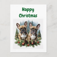 Bouledogue français Couronne de Noël Bulldog