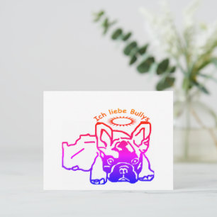 Carte Postale Bouledogue français Crown French Bulldog
