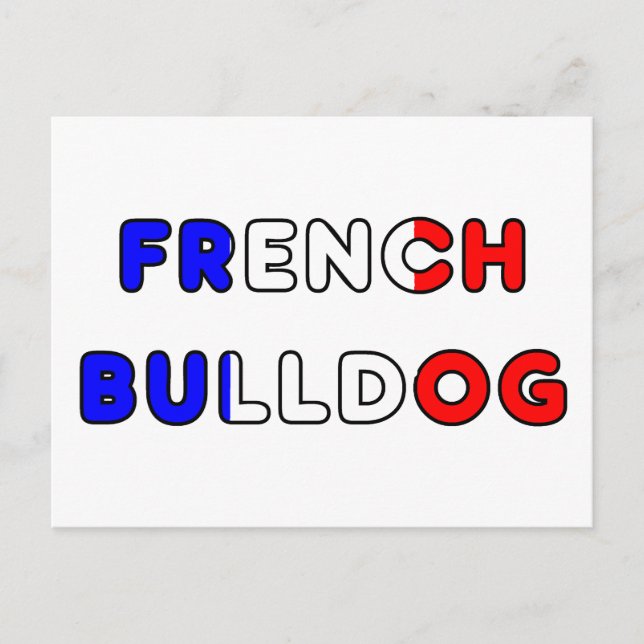 Carte Postale bouledogue français flg dans le nom (Devant)