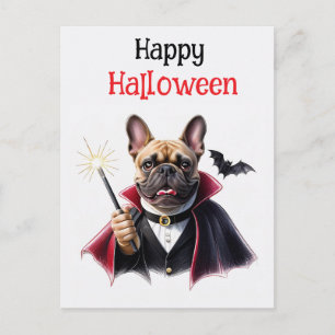 Carte Postale Bouledogue français Halloween Bouledogue français
