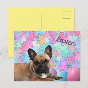 Carte Postale Bouledogue français Pâques French Bulldog