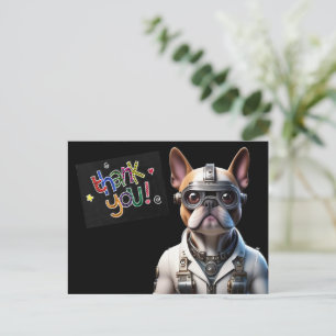 Carte Postale Bouledogue français Robot Fête des Pères